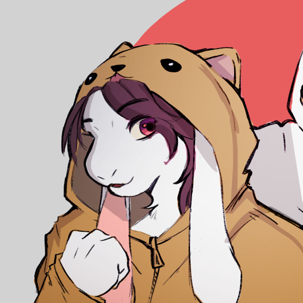 Mari and Basket wearing opposite onesies