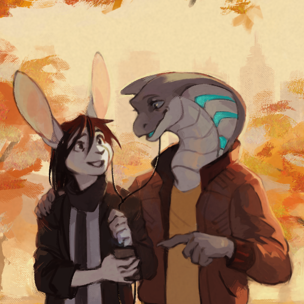 Mari and Sirus on a walk