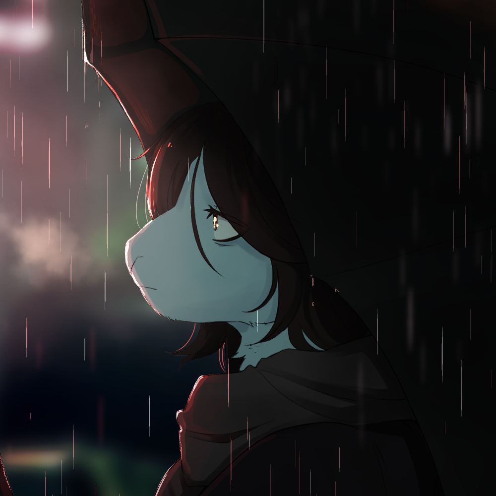 Mari in the rain