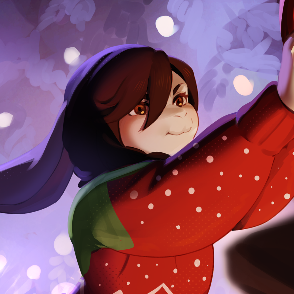 Mari in a christmas sweater